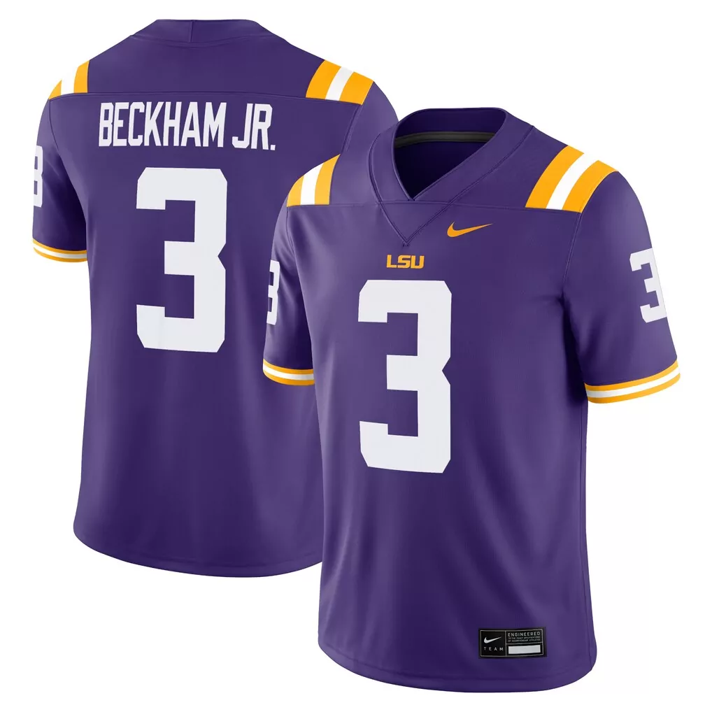 odell beckham jr lsu tigers nike alumni game jersey purple