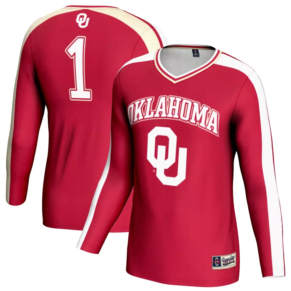 oklahoma sooners gameday greats nil pick a player lightweight basketball fashion jersey crimson