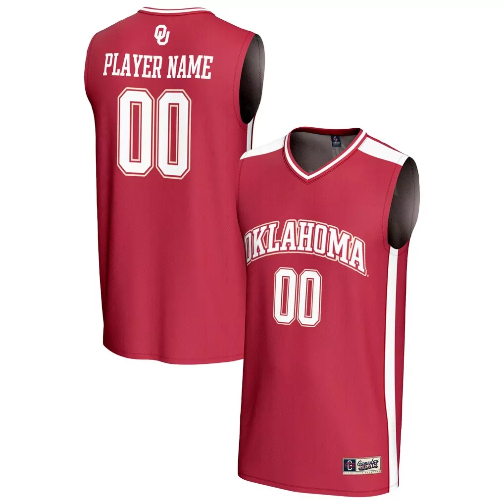 oklahoma sooners gameday greats unisex lightweight nil pick a player women s basketball jersey crimson