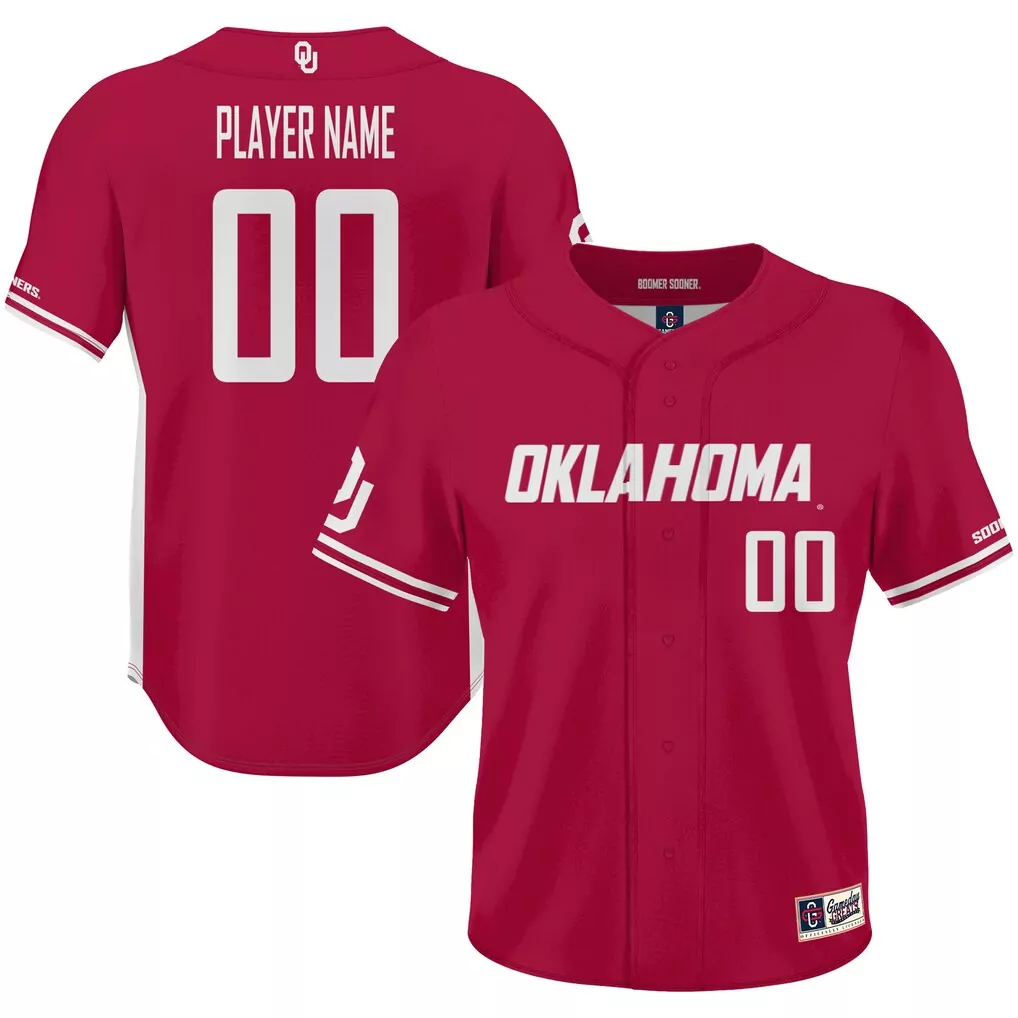 oklahoma sooners gameday greats youth nil pick a player football fashion jersey crimson