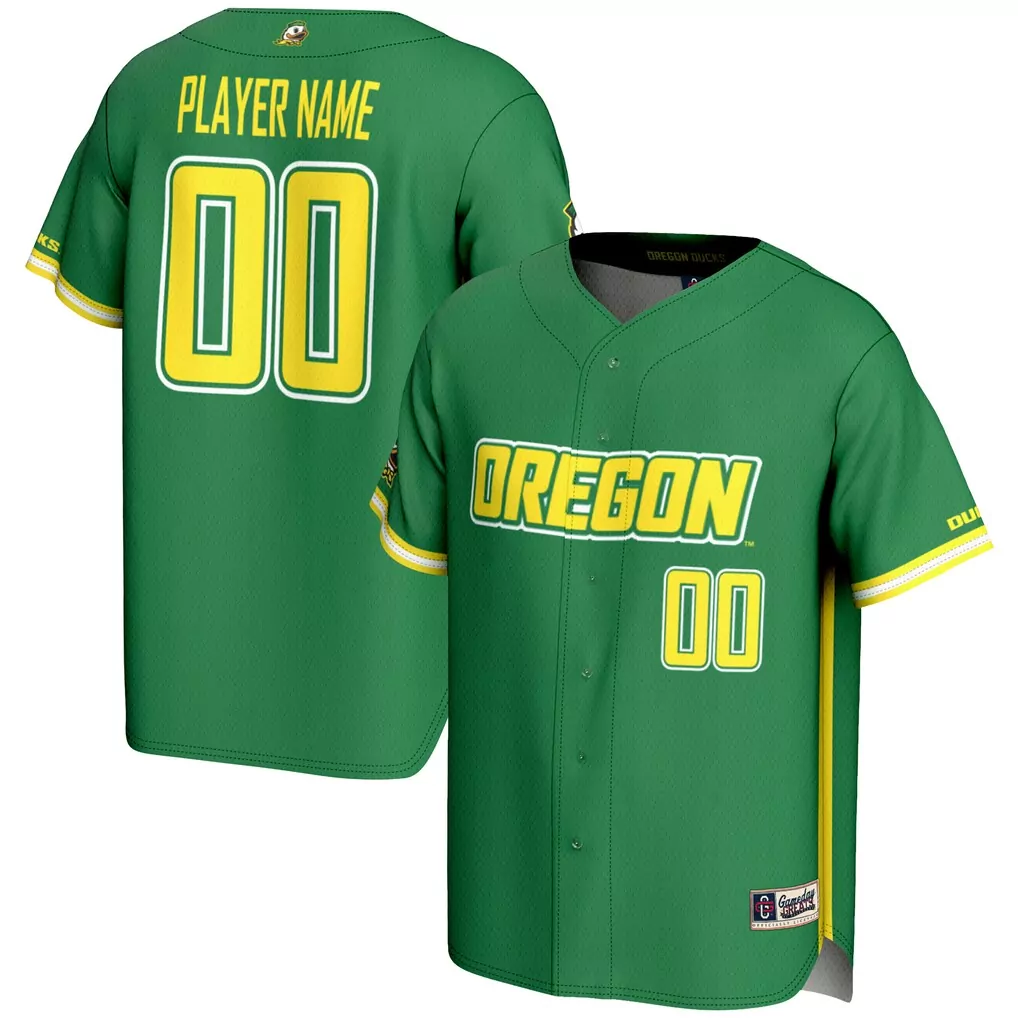 oregon ducks gameday greats nil pick a player lightweight baseball jersey green