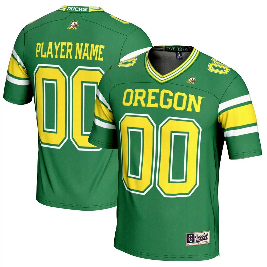 oregon ducks gameday greats youth nil pick a player football jersey green
