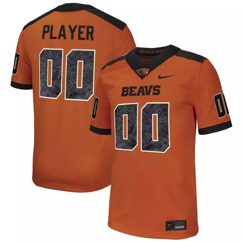 oregon state beavers nike pick a player nil football game jersey orange