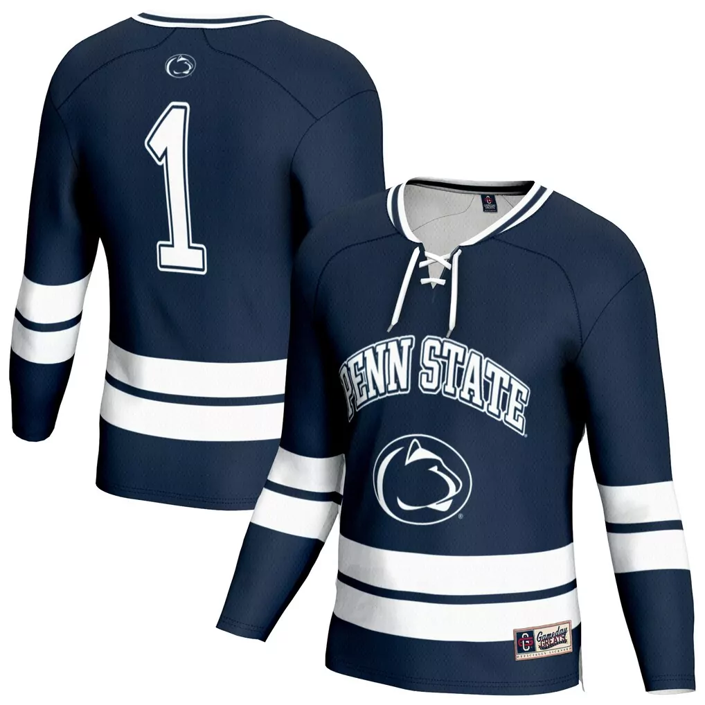 penn state nittany lions gameday greats spirit hockey jersey navy