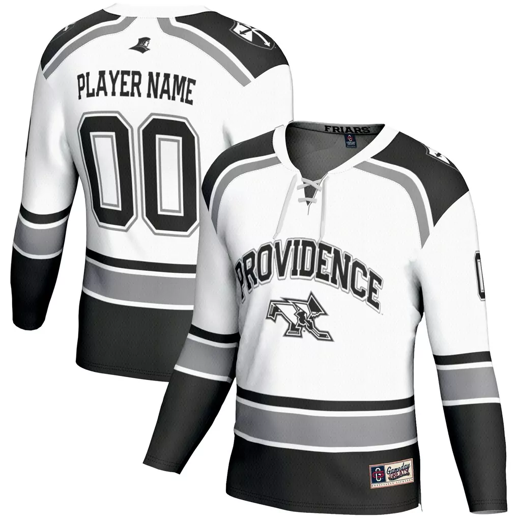 providence friars gameday greats unisex nil pick a player women s ice hockey jersey white