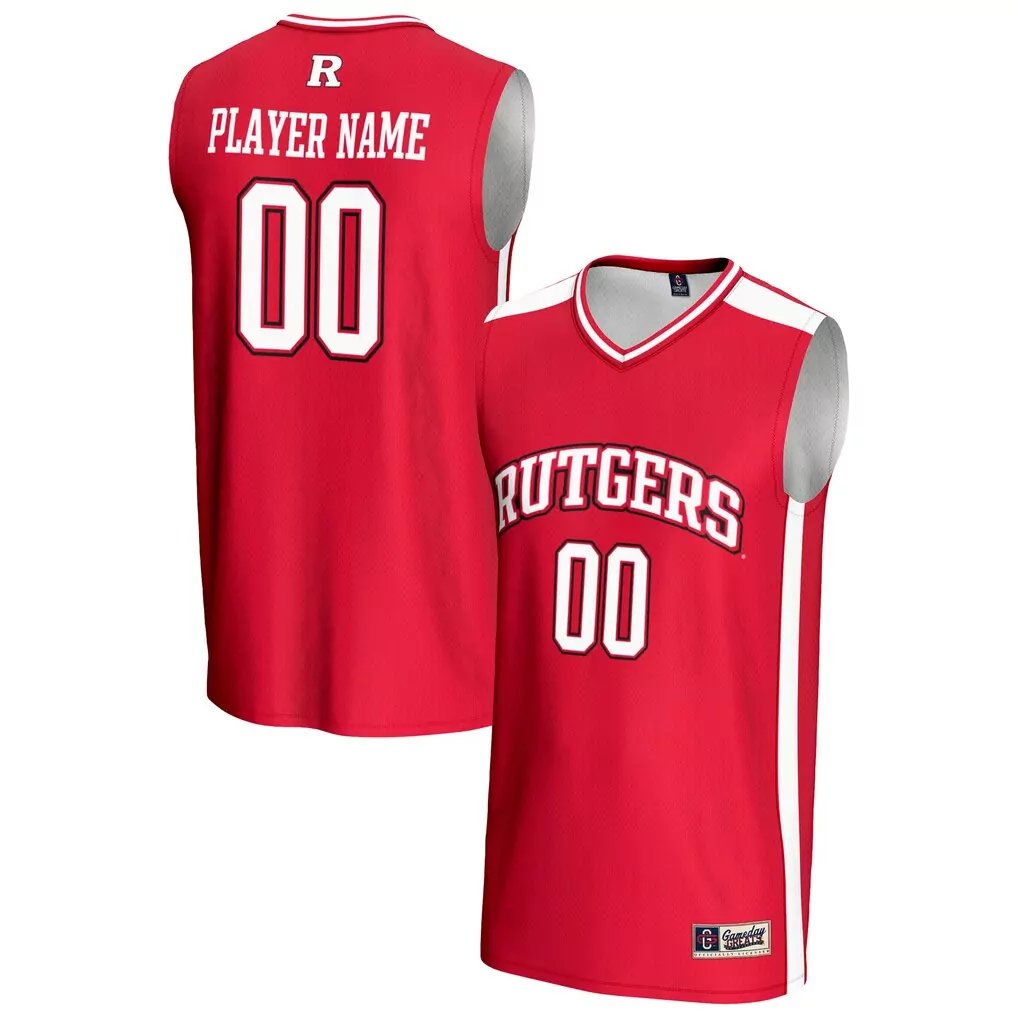 rutgers scarlet knights gameday greats unisex nil pick a player lightweight men s basketball jersey scarlet
