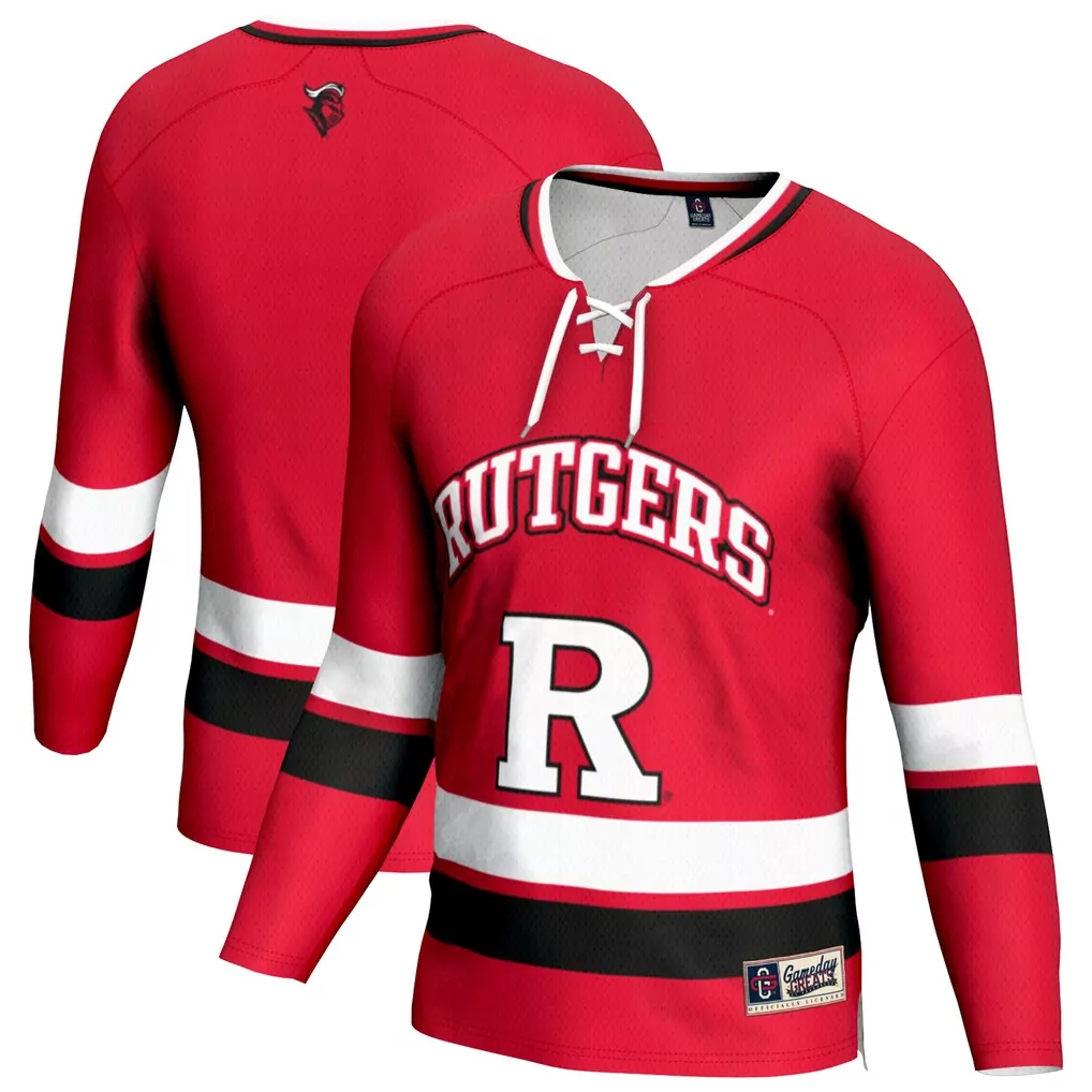 rutgers scarlet knights gameday greats youth hockey jersey scarlet