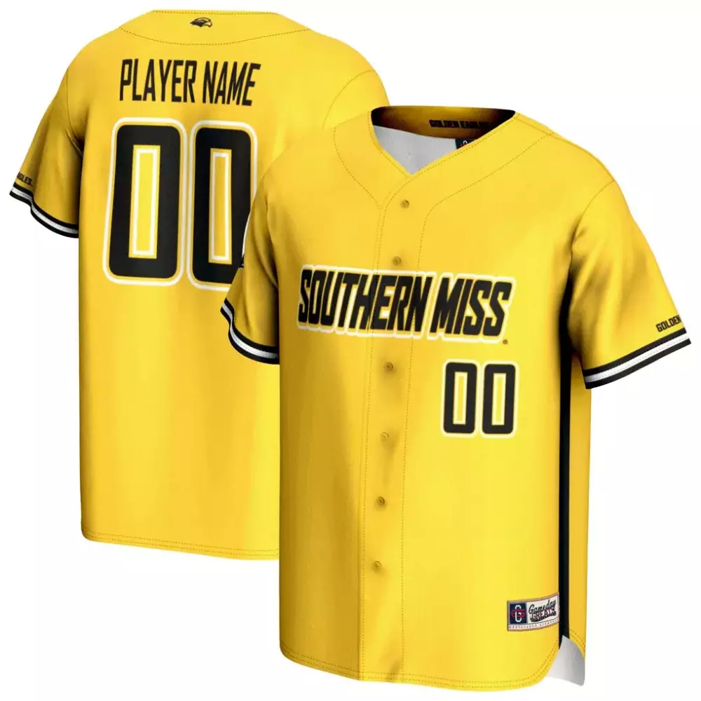 Southern Miss Golden Eagles Gameday Greats Youth NIL Pick a Player Baseball Jersey | Lightweight Gold | Fan Gear for Kids