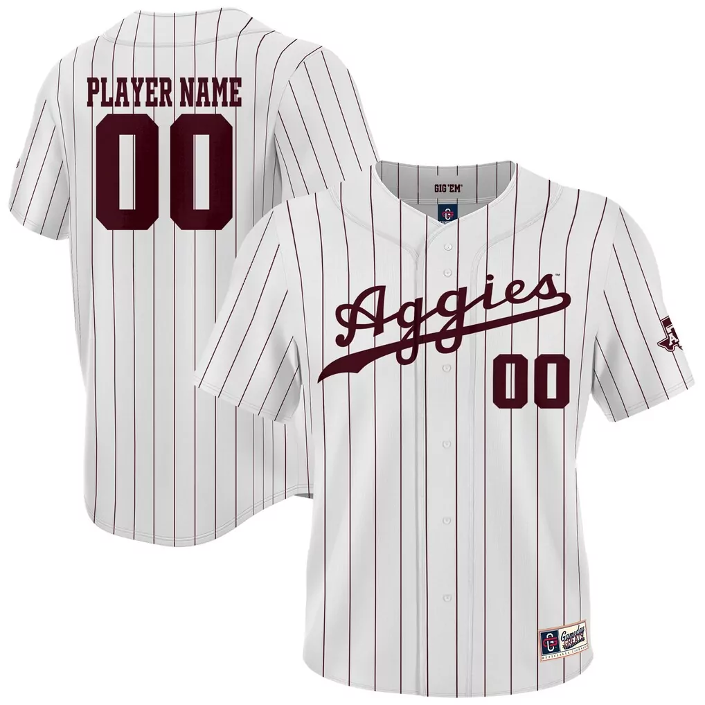 texas a m aggies gameday greats youth nil pick a player lightweight baseball jersey white
