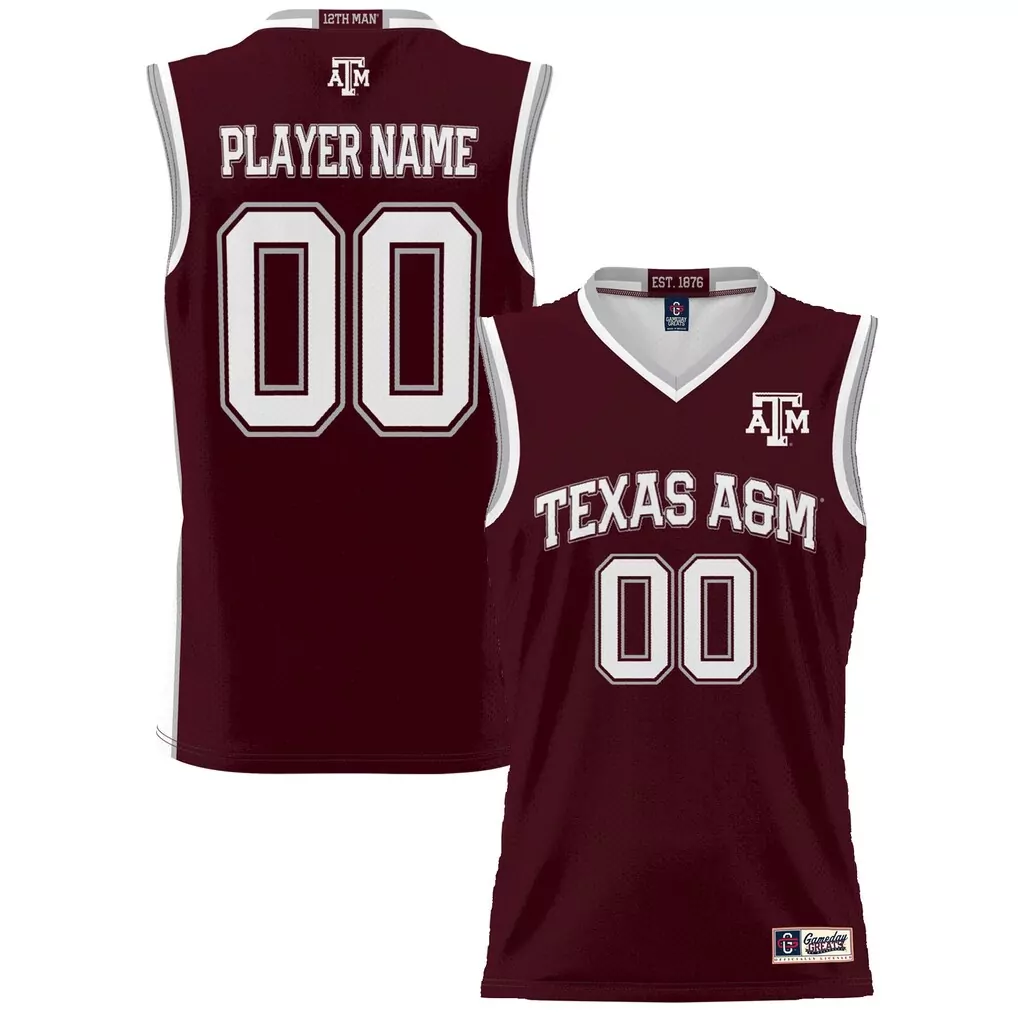 texas a m aggies gameday greats youth nil pick a player lightweight women s basketball jersey maroon