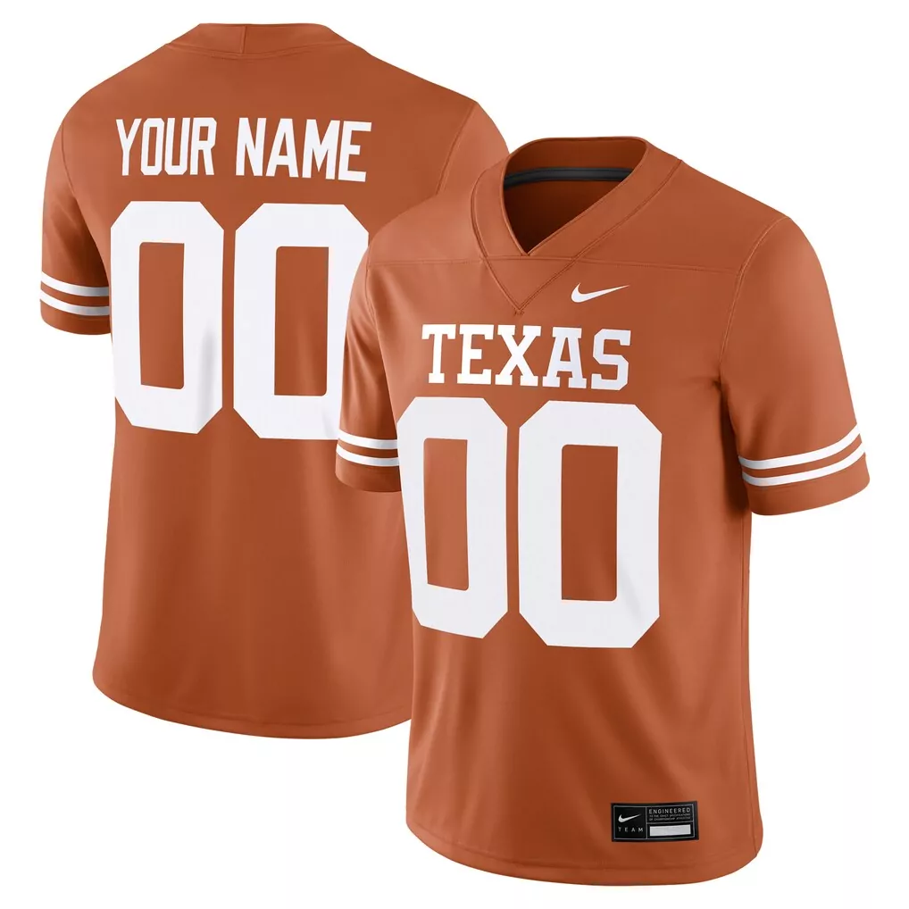 texas longhorns nike custom football game jersey texas orange