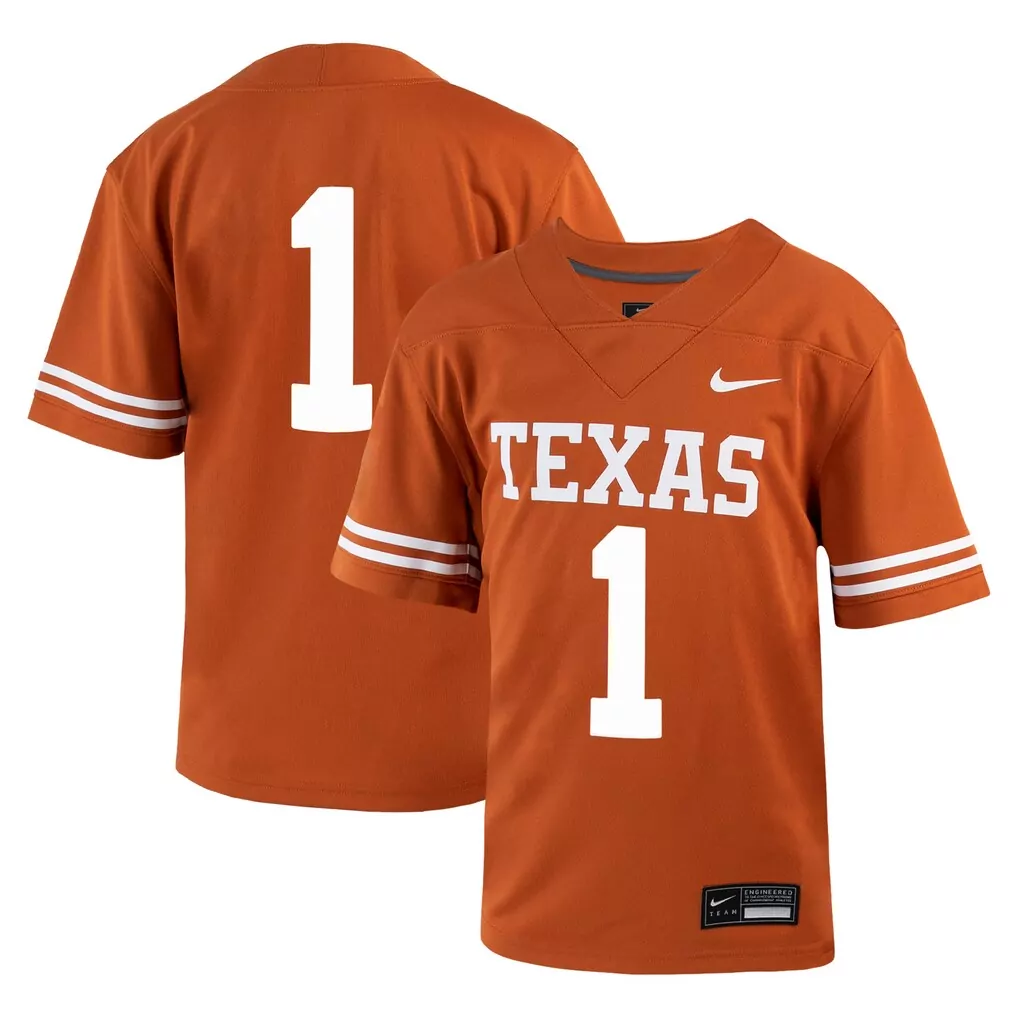 texas longhorns nike preschool untouchable replica football jersey burnt orange