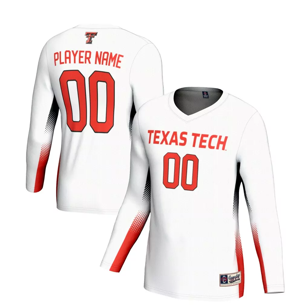 texas tech red raiders gameday greats unisex adult nil lightweight volleyball jersey white