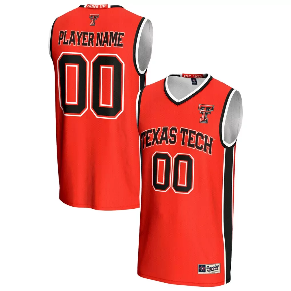 texas tech red raiders gameday greats unisex nil pick a player lightweight men s basketball jersey red 1