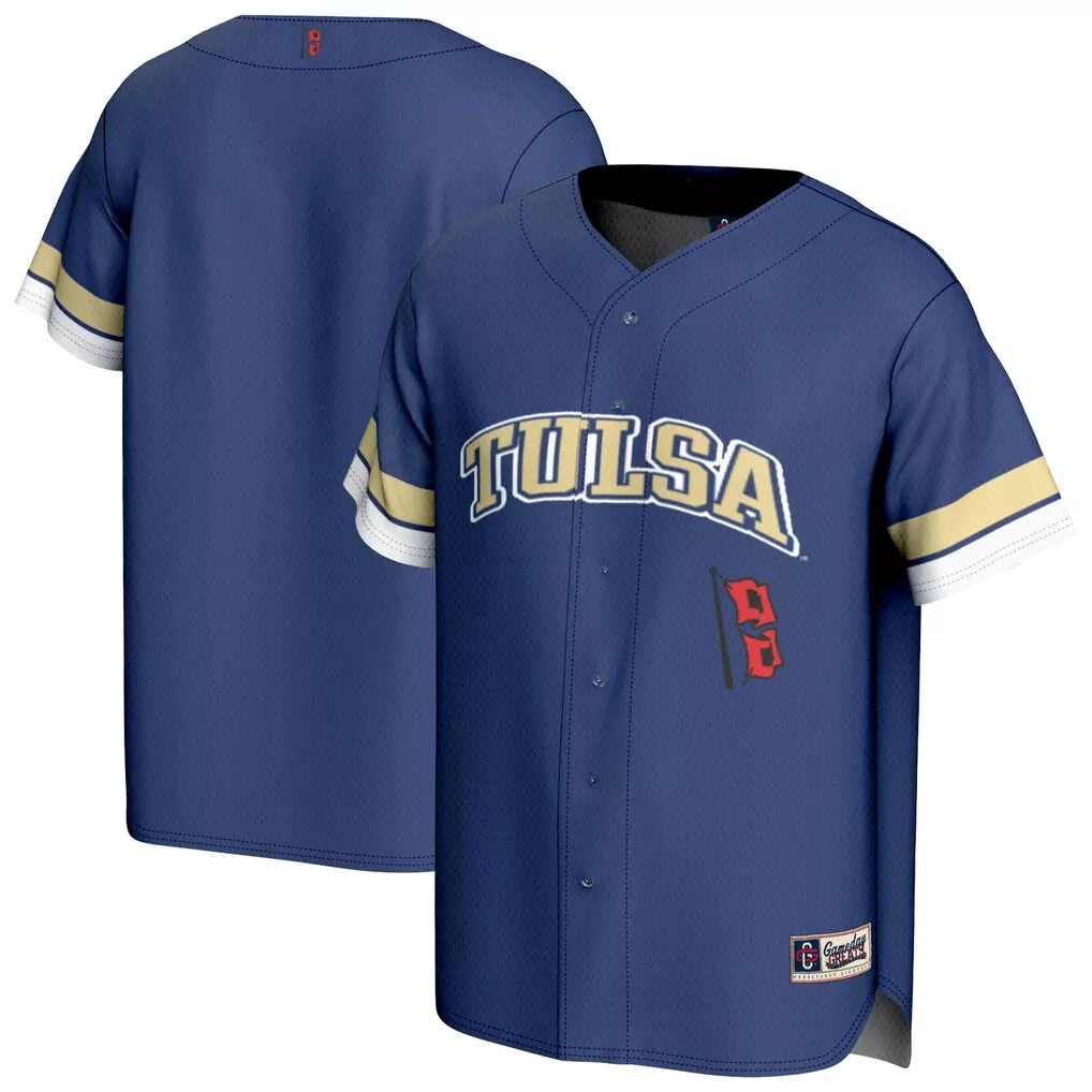 tulsa golden hurricane gameday greats baseball jersey royal