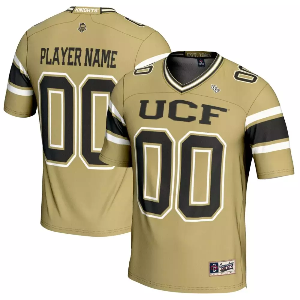 ucf knights gameday greats youth nil pick a player football jersey gold