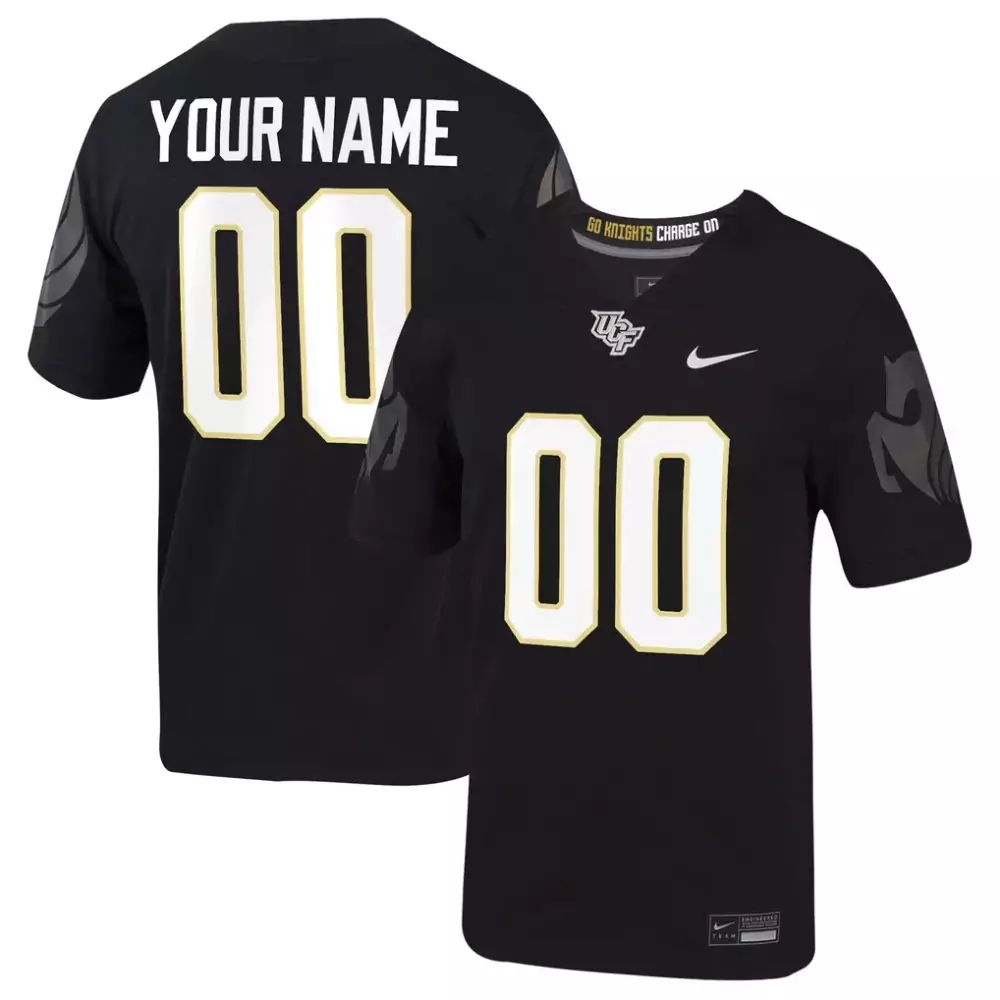 ucf knights nike football custom game jersey black