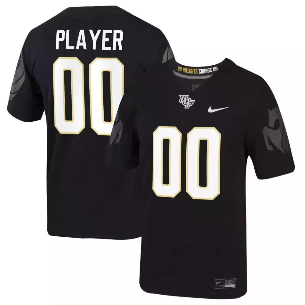 ucf knights nike football custom game jersey black