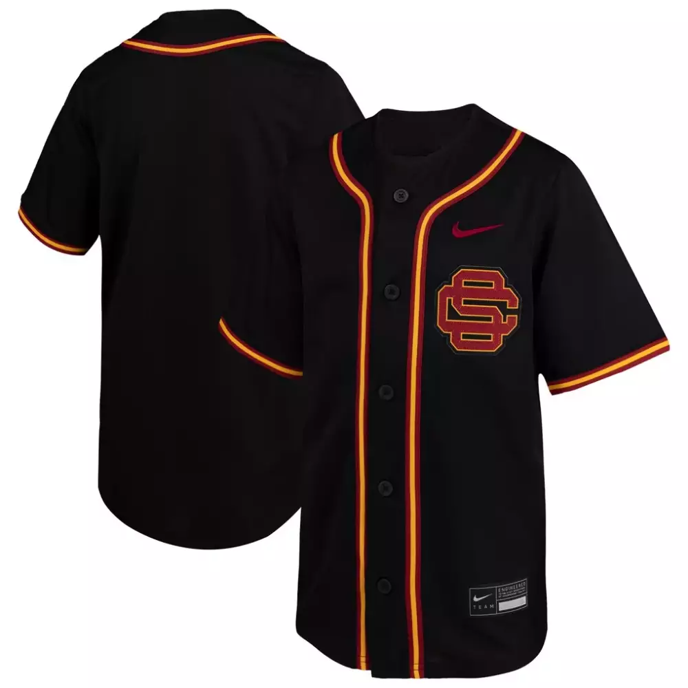 usc trojans nike youth limited baseball jersey black