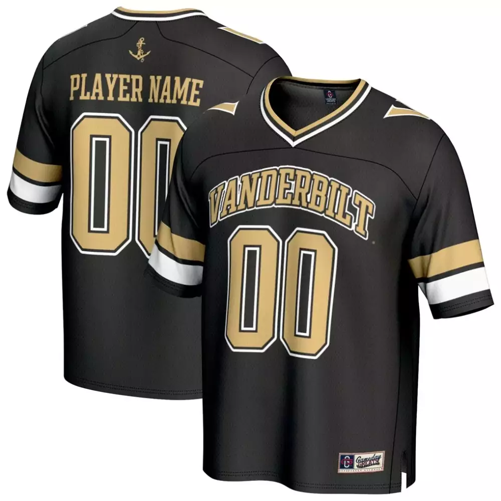 vanderbilt commodores gameday greats unisex nil pick a player football fashion jersey black