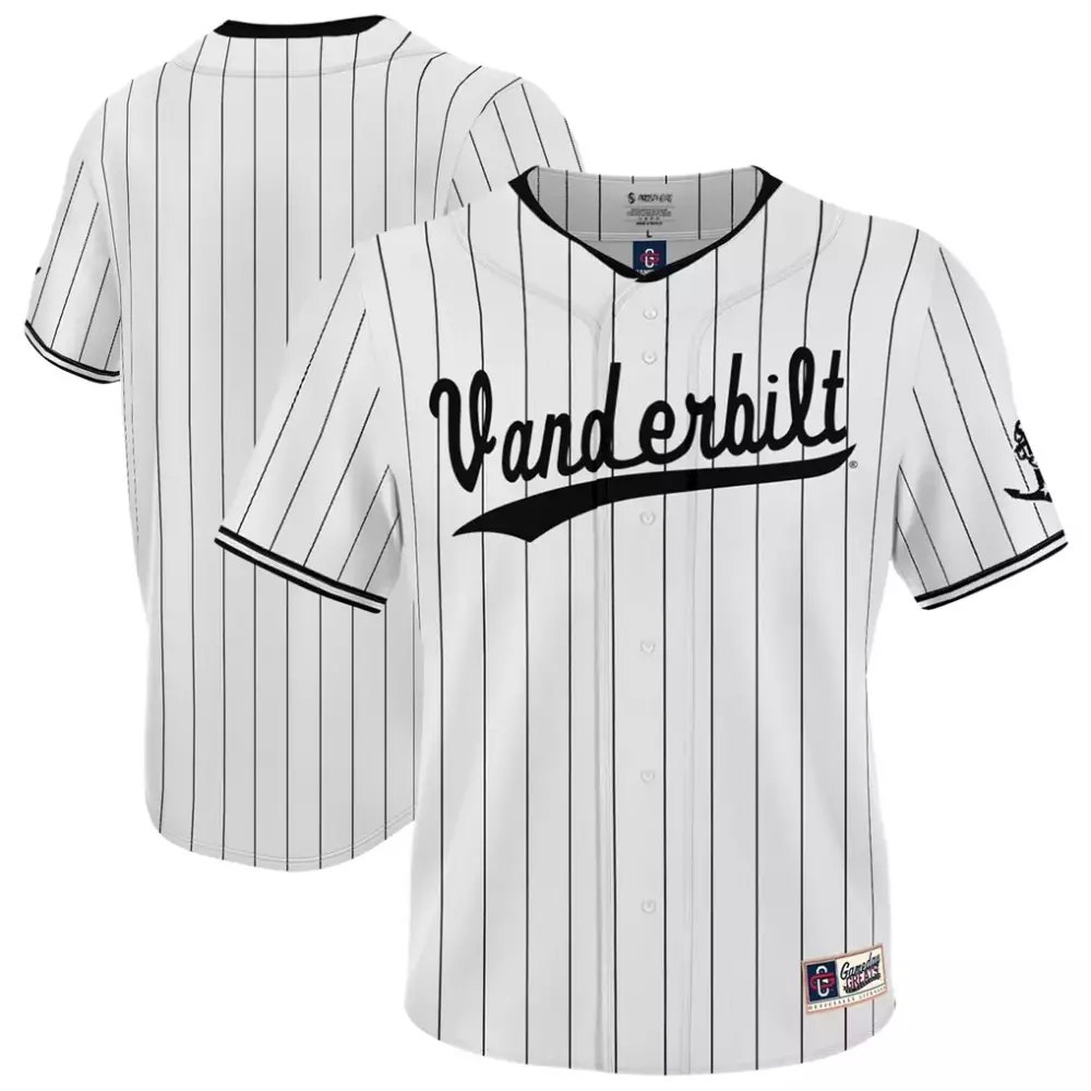 vanderbilt commodores gameday greats youth lightweight collegiate baseball fashion jersey white