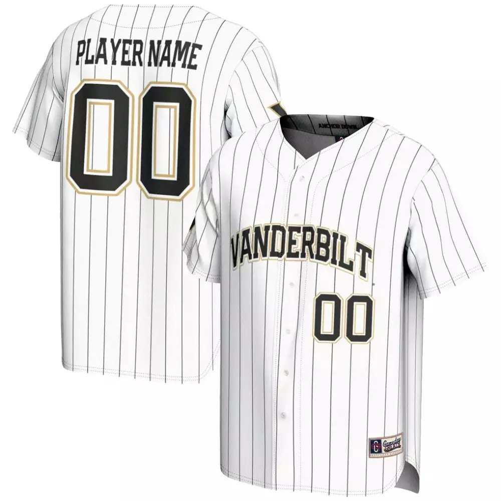 vanderbilt commodores gameday greats youth nil pick a player lightweight baseball jersey white