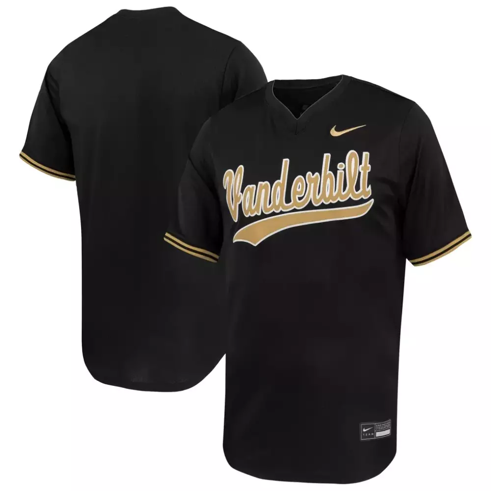 vanderbilt commodores nike limited baseball jersey black