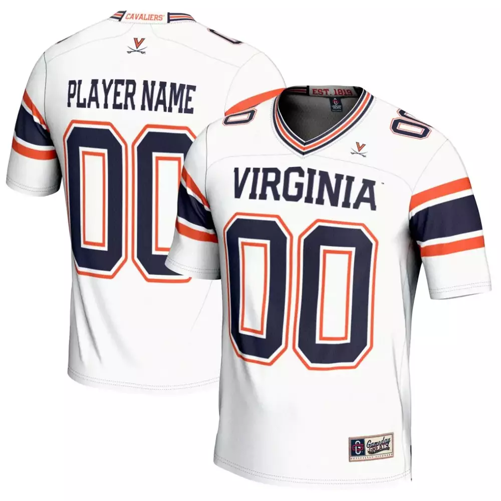 virginia cavaliers gameday greats nil pick a player football jersey white