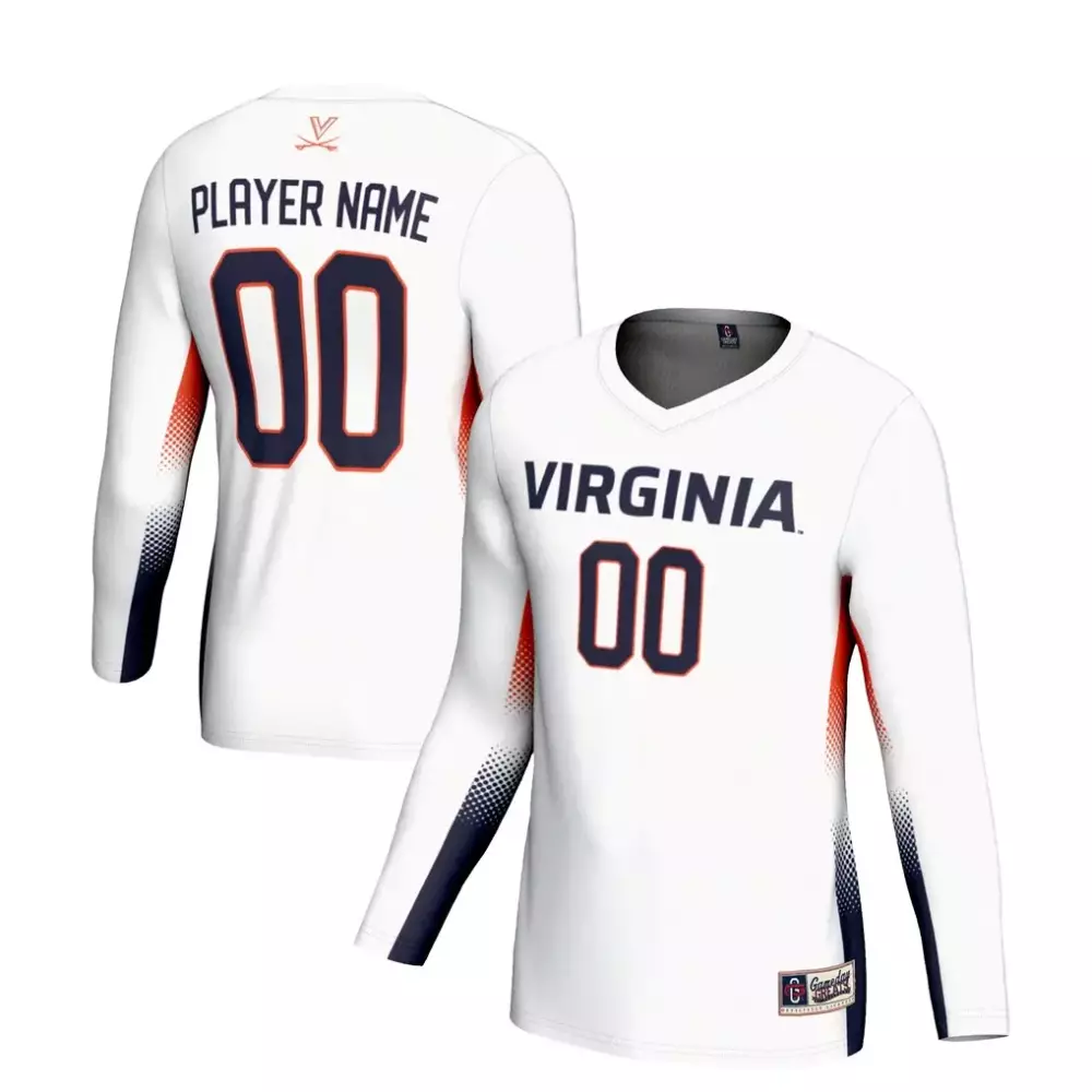 virginia cavaliers gameday greats unisex adult nil lightweight volleyball jersey white