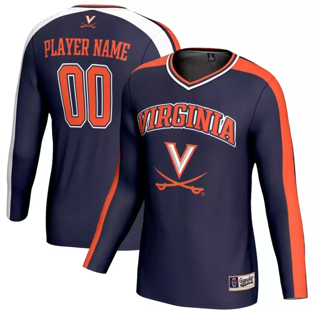 virginia cavaliers gameday greats unisex nil pick a player lightweight collegiate volleyball fashion jersey navy