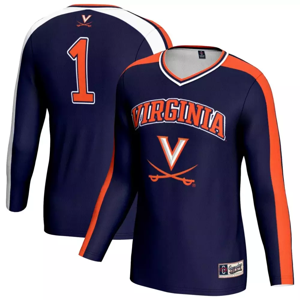 virginia cavaliers gameday greats youth 1 lightweight volleyball fashion jersey navy