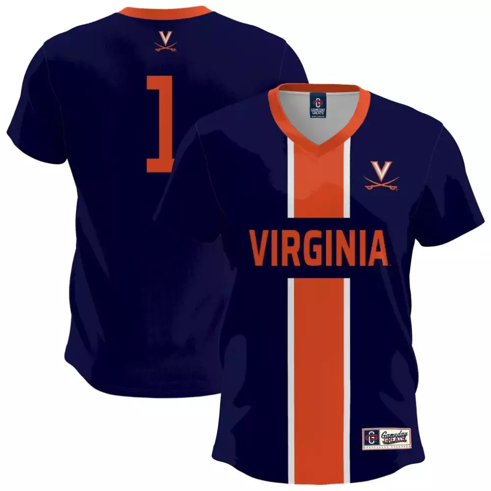 virginia cavaliers gameday greats youth 1 lightweight volleyball fashion jersey navy