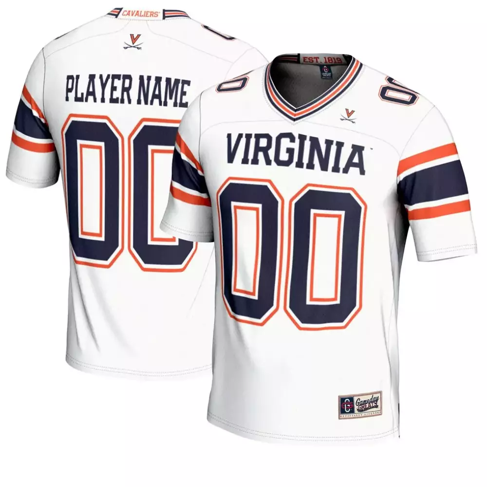 virginia cavaliers gameday greats youth nil pick a player football jersey white