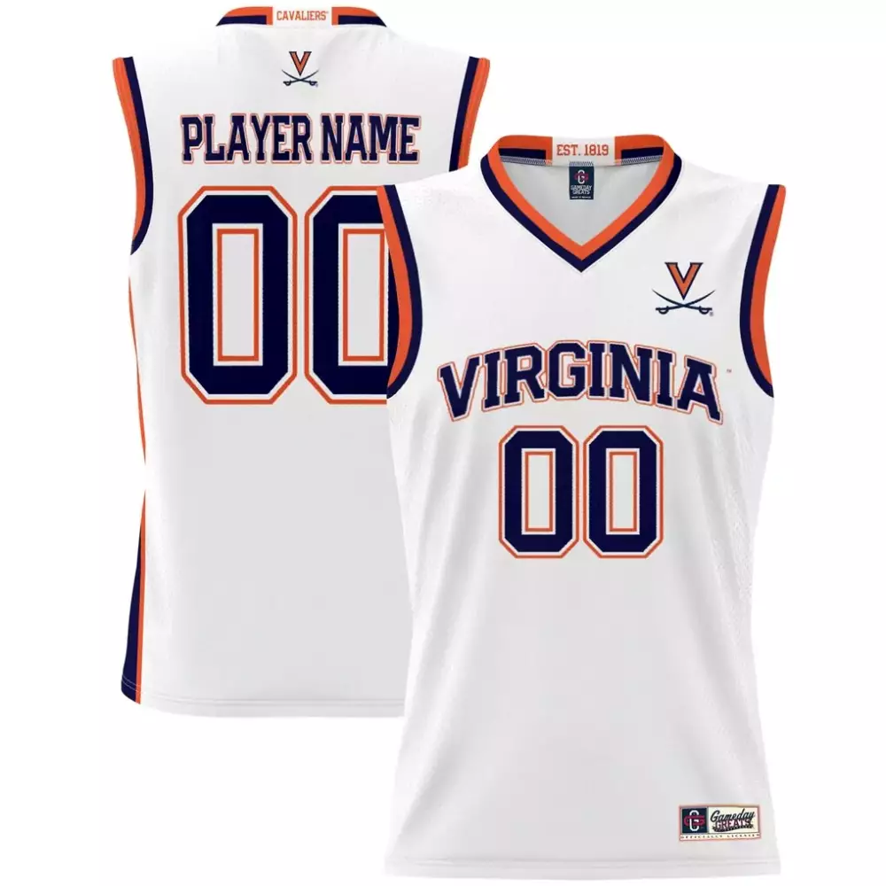 virginia cavaliers gameday greats youth nil pick a player lightweight women s basketball jersey white