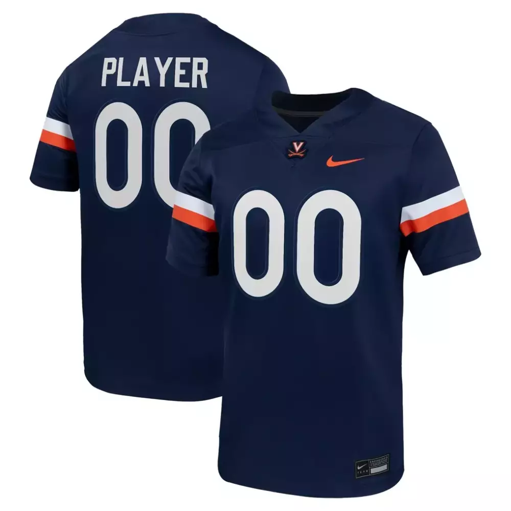 virginia cavaliers nike nil pick a player football game jersey navy