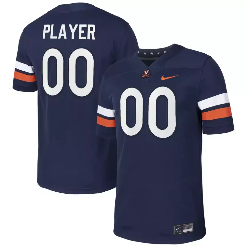virginia cavaliers nike nil pick a player football game jersey navy