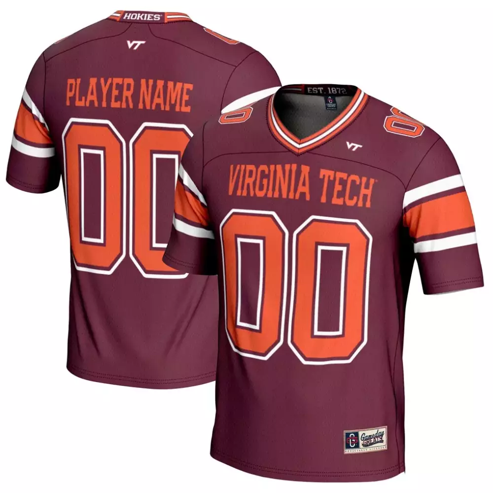 virginia tech hokies colosseum nothing but the hits football jersey maroon