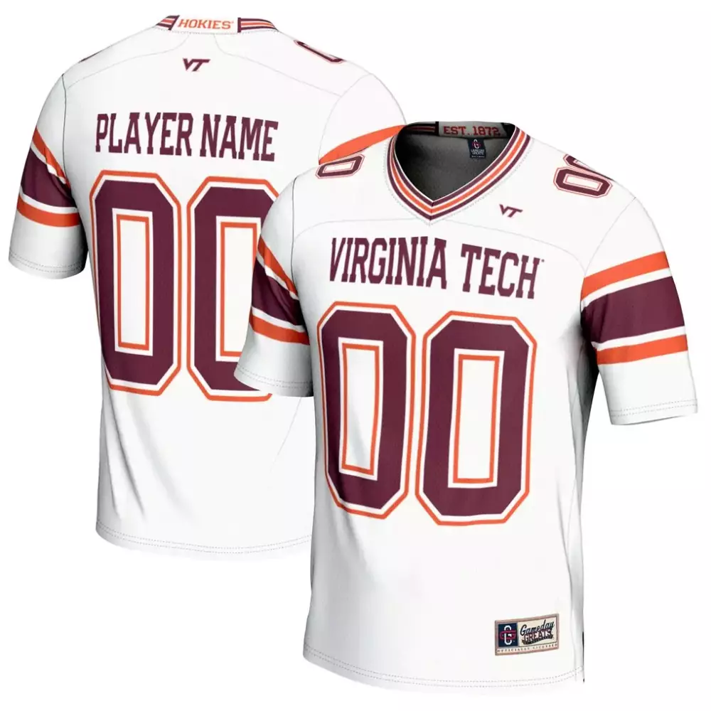 virginia tech hokies gameday greats youth nil pick a player football fashion jersey maroon