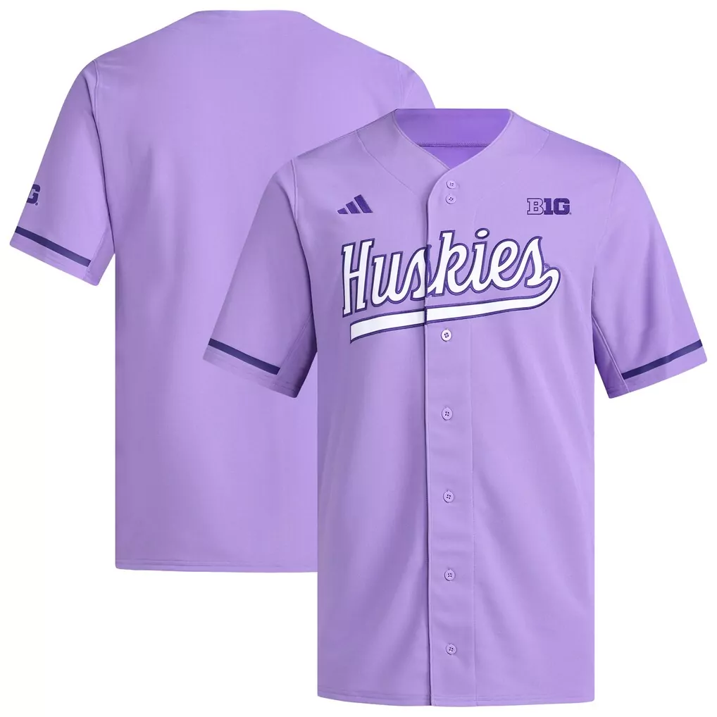 washington huskies adidas replica baseball jersey gray