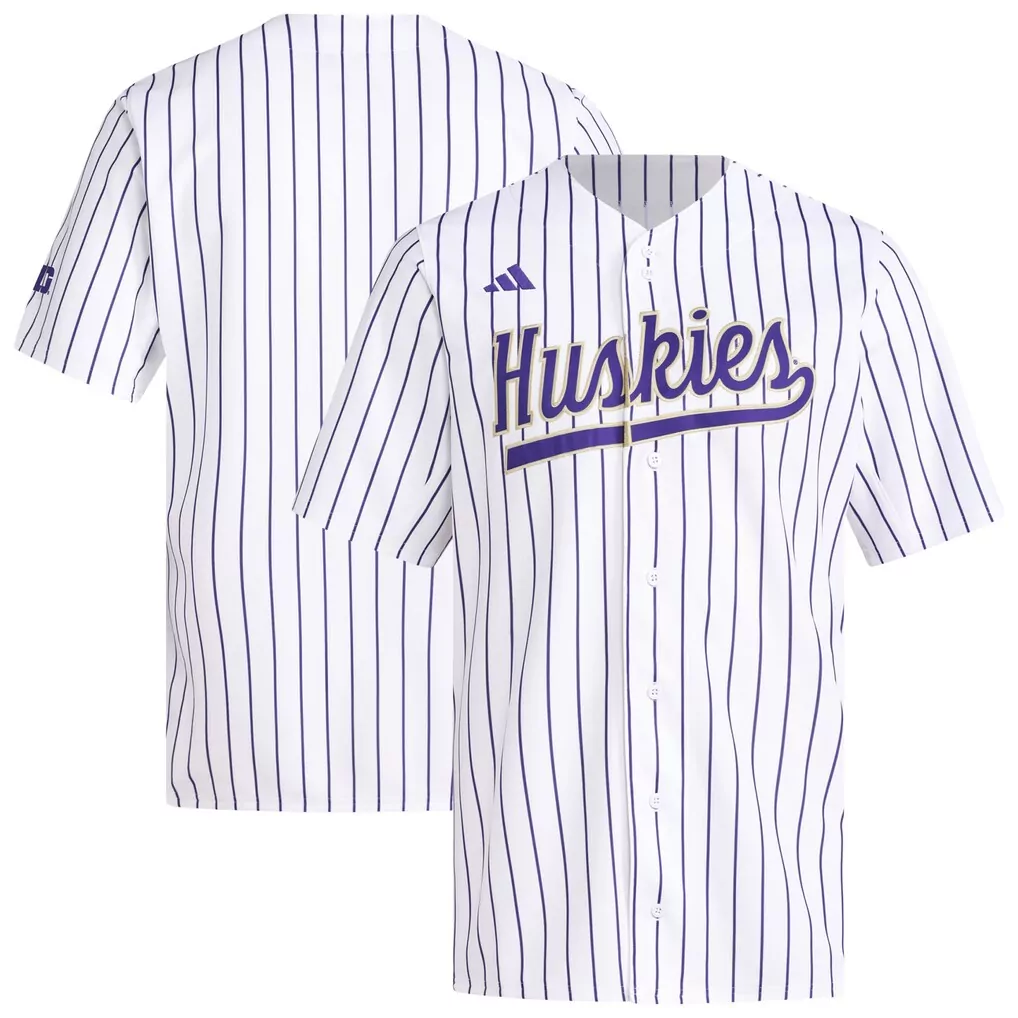 washington huskies adidas replica baseball jersey gray