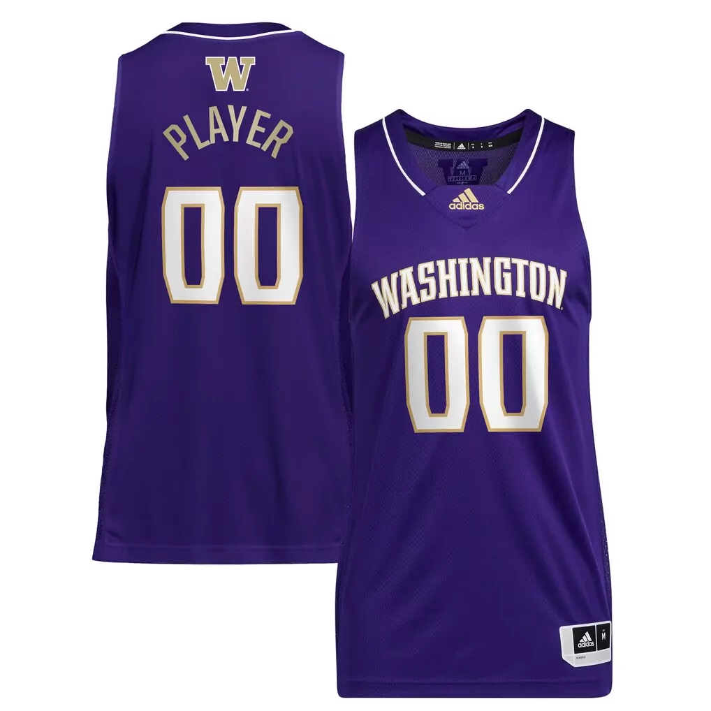 washington huskies adidas unisex pick a player nil men s basketball jersey purple