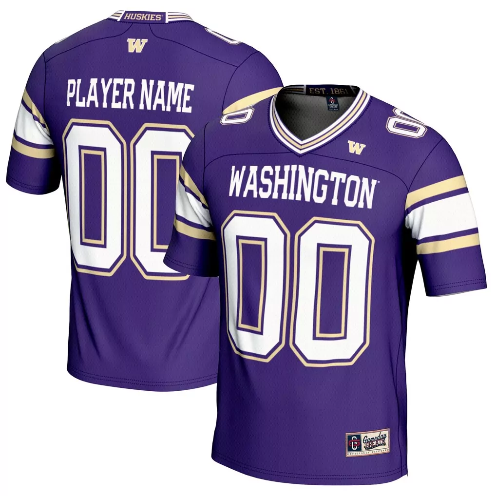 washington huskies gameday greats youth nil pick a player football jersey black