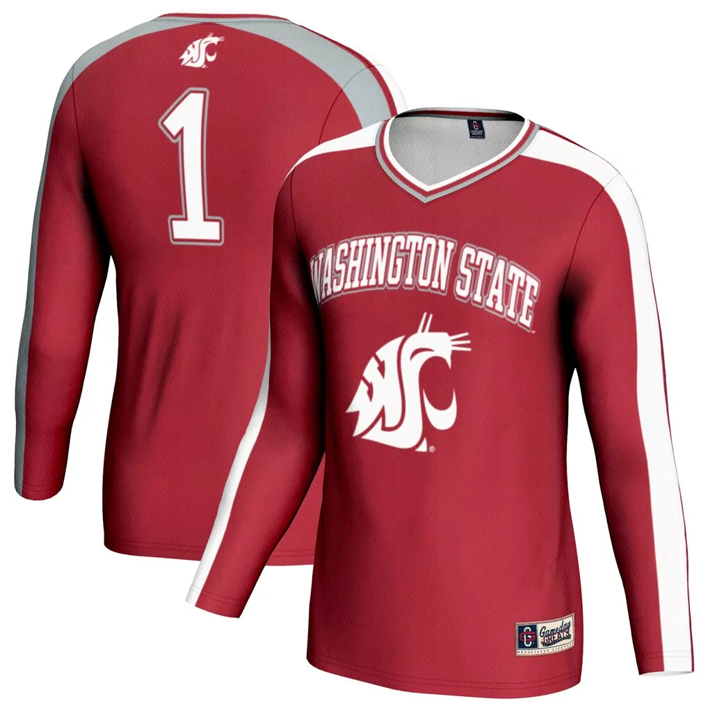 washington state cougars gameday greats spirit hockey jersey crimson