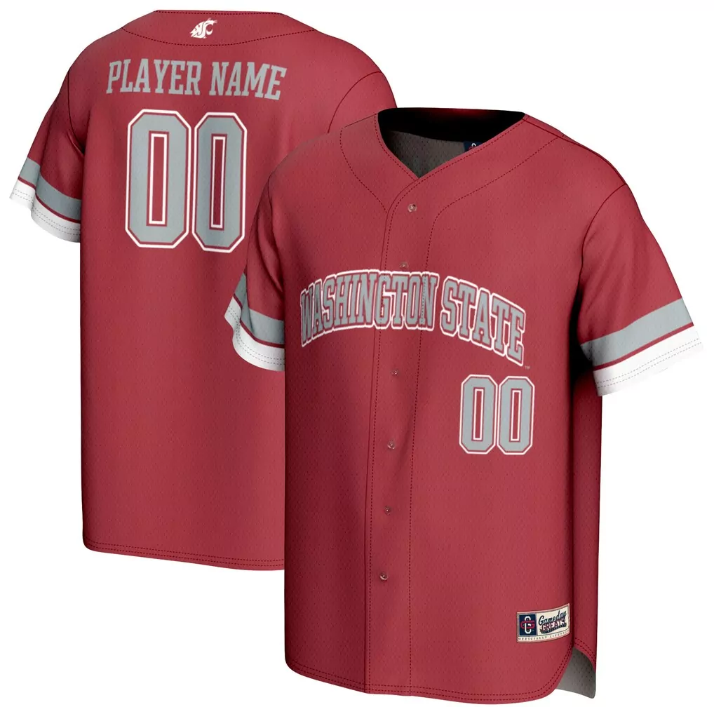 washington state cougars gameday greats youth nil pick a player football jersey white