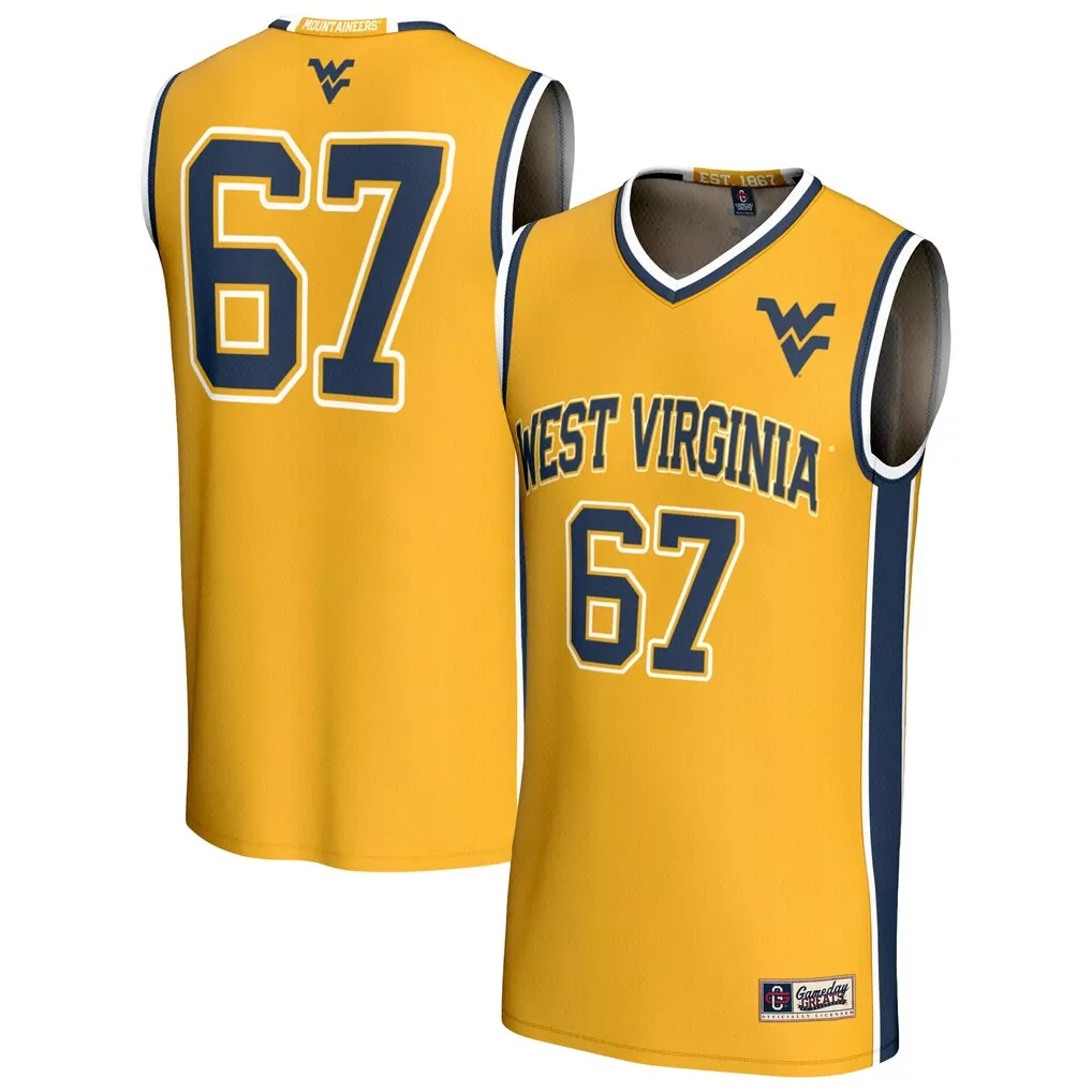 west virginia mountaineers gameday greats unisex collegiate men s soccer nil pick a player fashion jersey navy gold