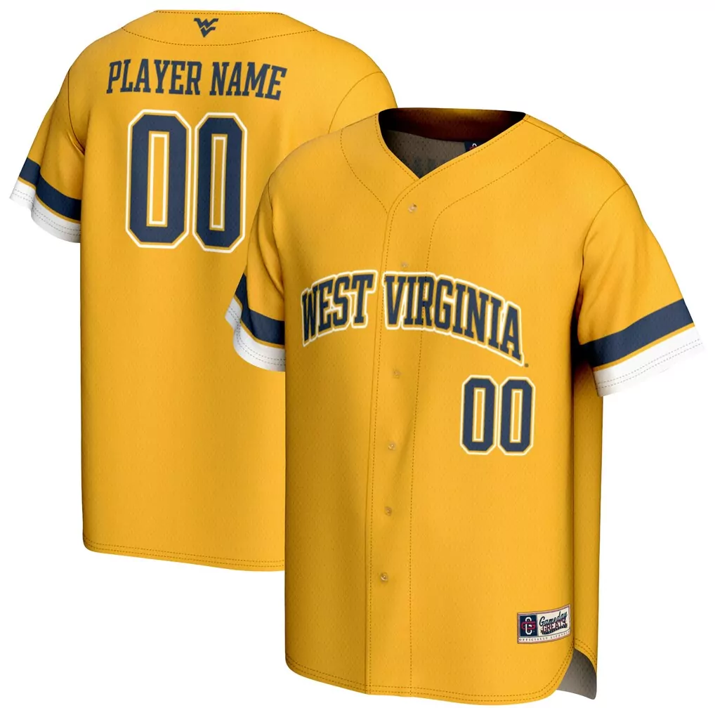 west virginia mountaineers gameday greats unisex nil pick a player football fashion jersey navy