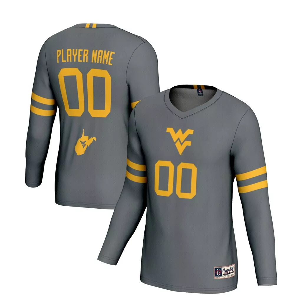 west virginia mountaineers gameday greats unisex nil pick a player football fashion jersey navy