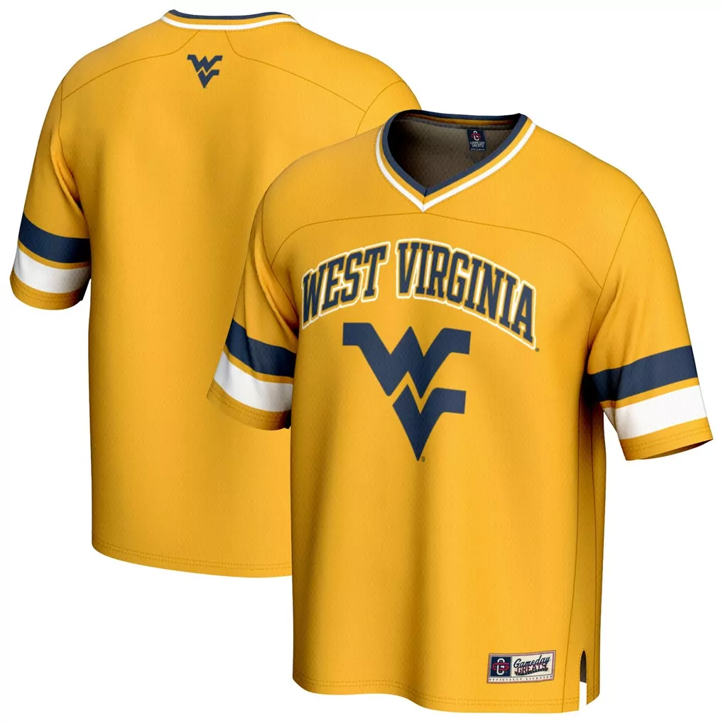 west virginia mountaineers gameday greats unisex pick a player nil lightweight soccer jersey white