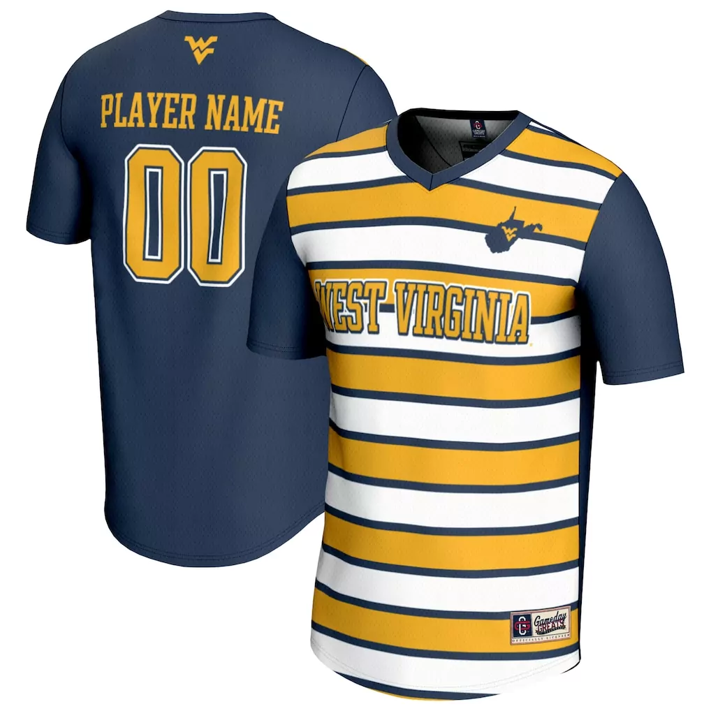 west virginia mountaineers gameday greats unisex spirit hockey jersey gold