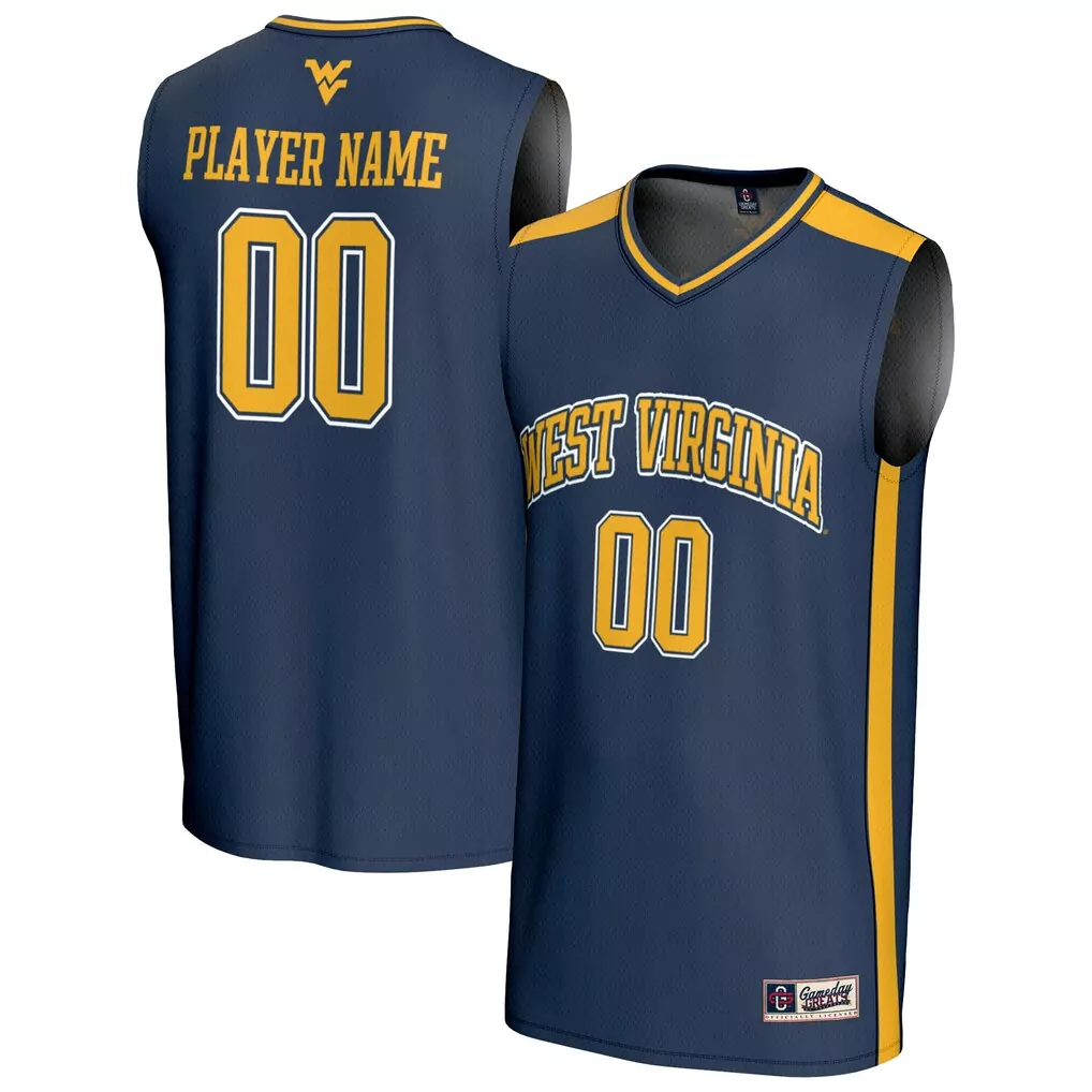 west virginia mountaineers gameday greats youth nil pick a player lightweight baseball jersey navy
